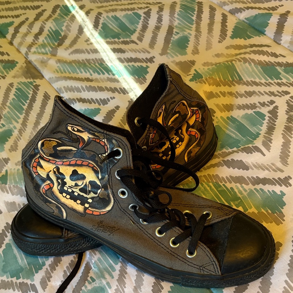 Converse Sailor Jerry Skull and Snake High-Top Sneakers